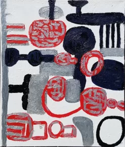 Industrial Silver, Black, And Red