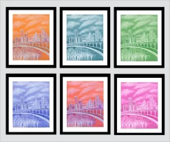 Where The Heart Is - Houston, TX (polyptych) 11 Where The Heart Is - Houston, TX (polyptych) -Art Prints Shop wheretheheartblack matte