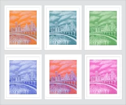 Where The Heart Is - Houston, TX (polyptych) 12 Where The Heart Is - Houston, TX (polyptych) -Art Prints Shop wheretheheartwhite matte